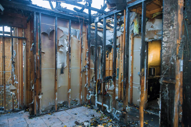 Professional Fire Damage Removal technician working in Bloomsbury, NJ